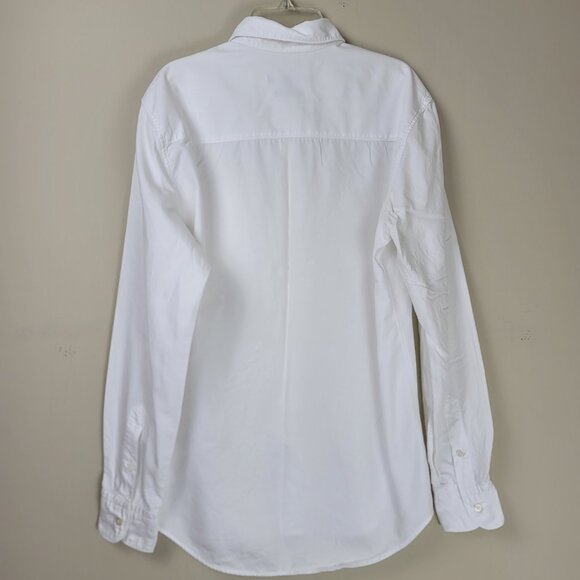 Z Zegna Men's White Button Down Shirt Small Long Sleeve Dress Work Classic - Picture 5 of 13